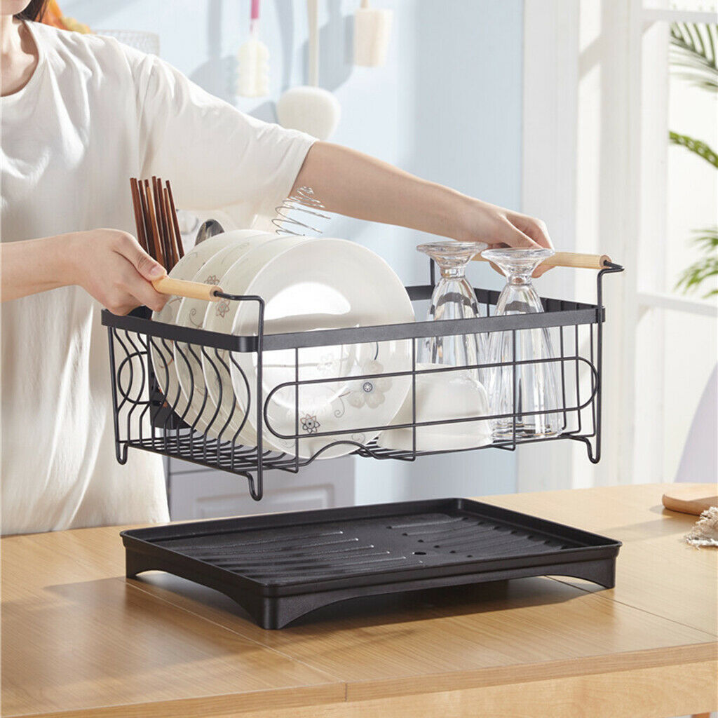 Dish Drainer Drying Plate Shelf for Bowls Pans Dish Drying Rack Kitchen