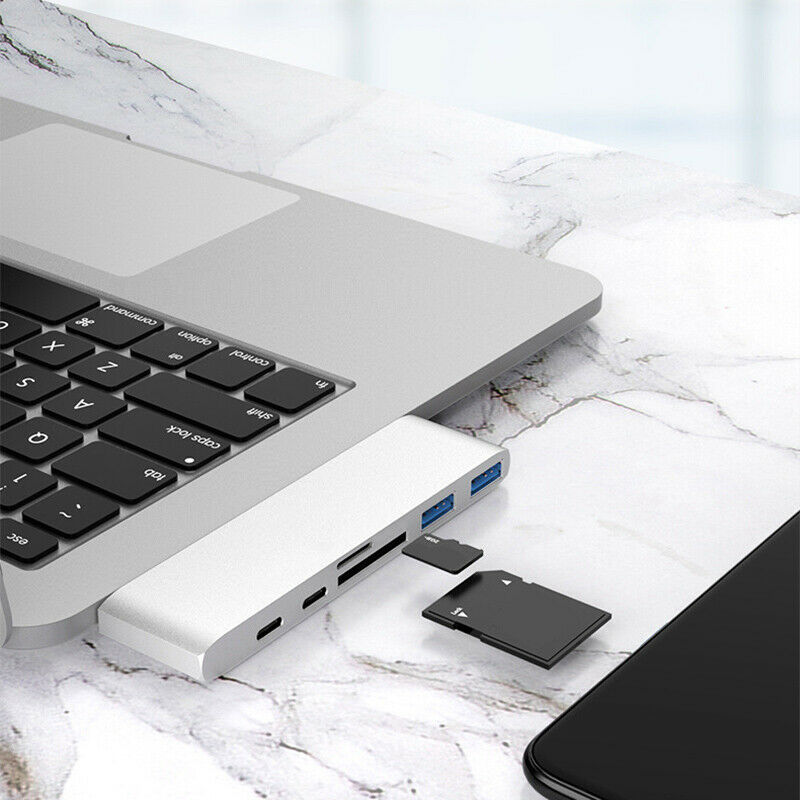 2X(Dual Type-C USB for MacBook Pro Laptop Docking Stations to MI TF SD CardV9V1)