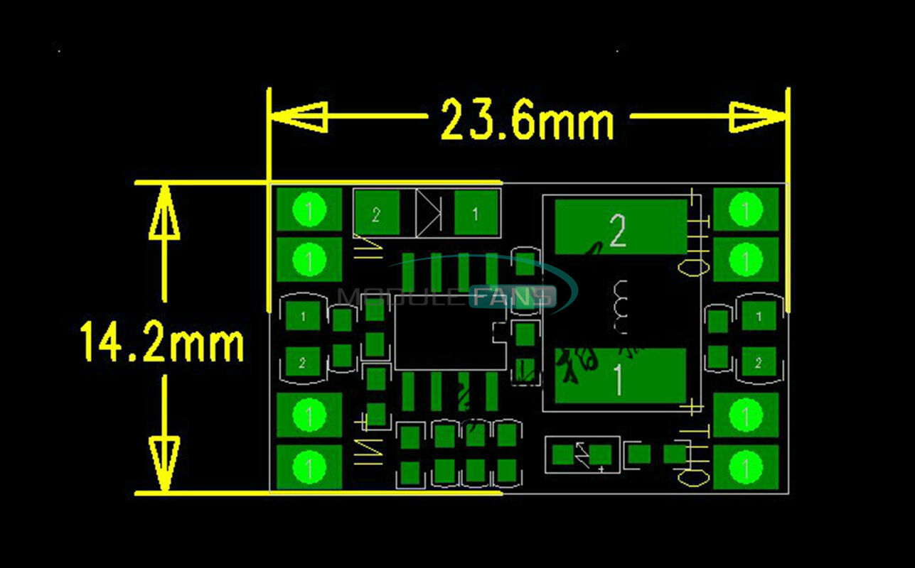 5PCS 3A DC-DC USB Step Down Buck Power Supply Module For Car 9V/12V/19V To 3.3V