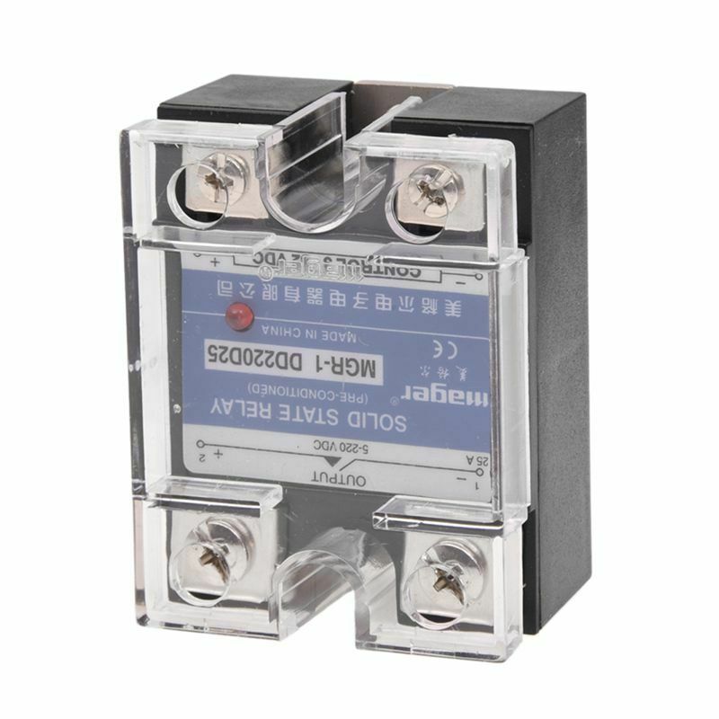DC to DC Single Phase Solid State Relay SSR 25A 3-32V 5-220V w Transparent CoB9