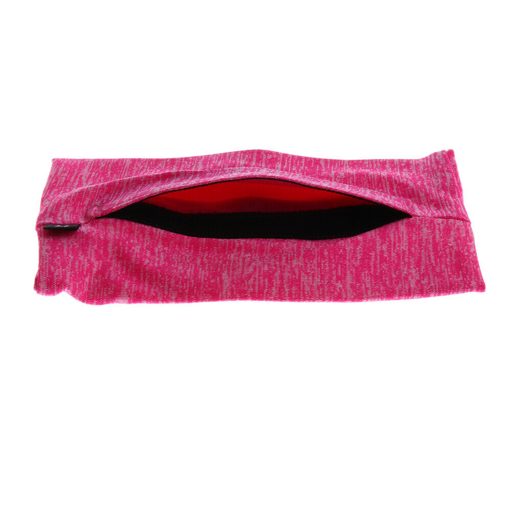 Coin Phone Armband Pouch Hand Bag for Outdoor Running Walking Pink L