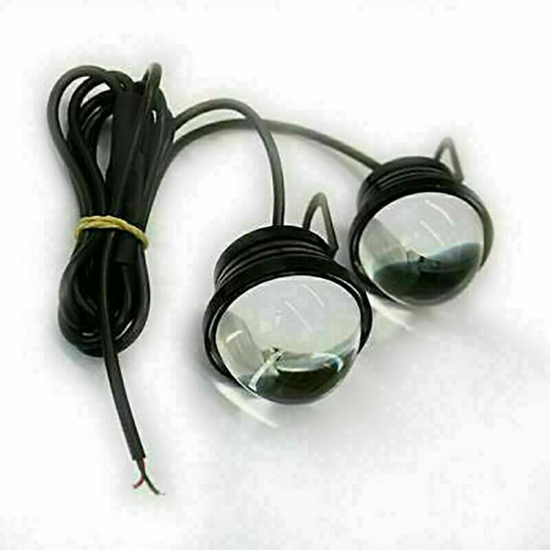 2x Car Eagle Eye Lamps LED DRL Fog Daytime Running Light Tail Backup Amber 3000k