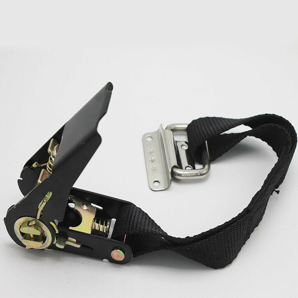 2m Travel Tie Down Strap Ratchet Belt Cargo Lashing Metal Buckle Fastener