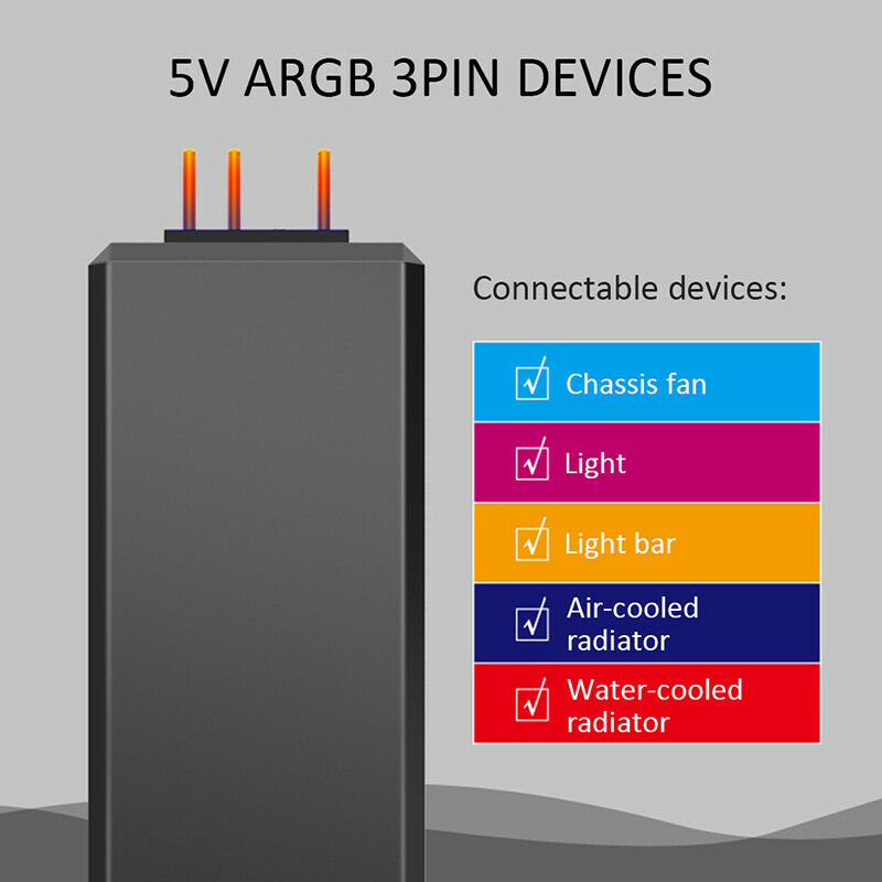 5V ARGB Controller SATA Pin Power Supply Desktop Computer Remote Contr.l8