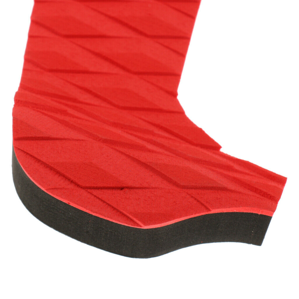 Set of 3 Surfboard Traction Tail Pads Surf Deck Grips Surfing - Red