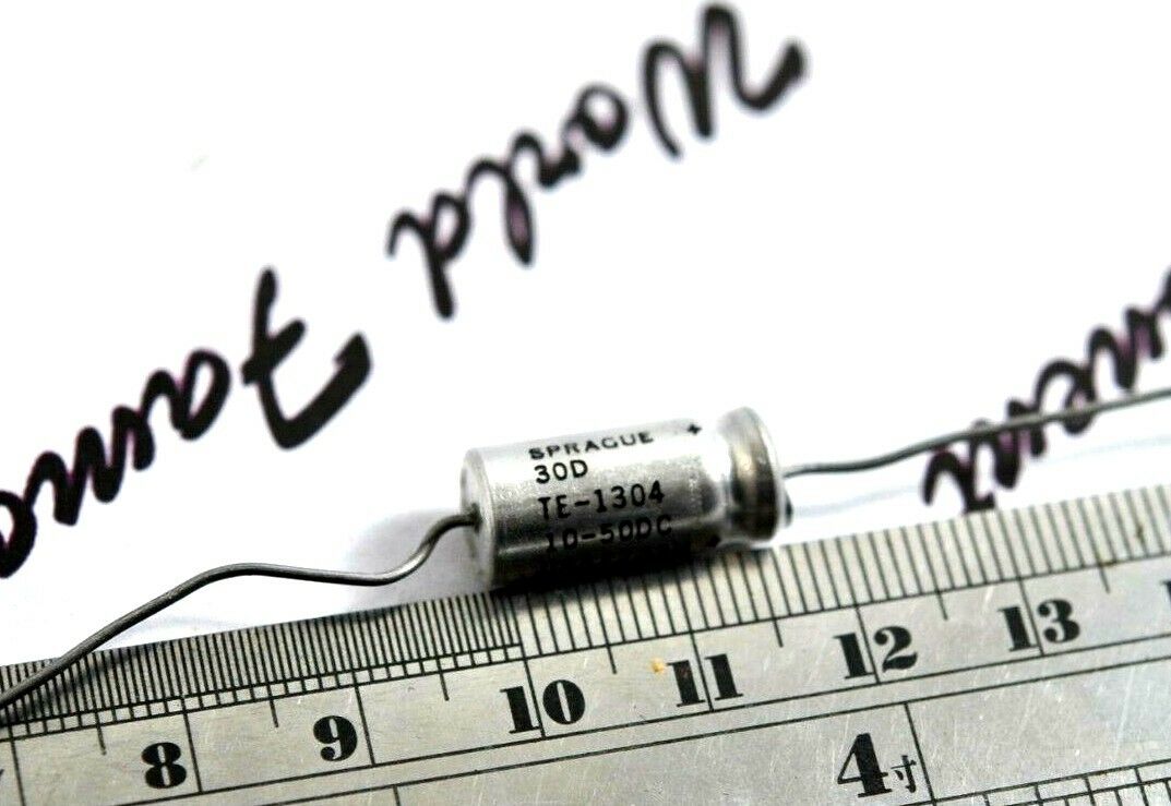 1pcs - SPRAGUE 30D 10uF (10uF) 50V Axial Electrolytic Capacitor 30D106G050CB2