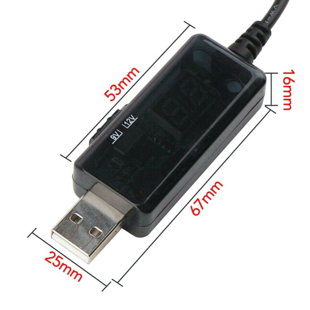 Usb booster cable 5V step up to 9V 12V voltage converter 1A step-up display WF