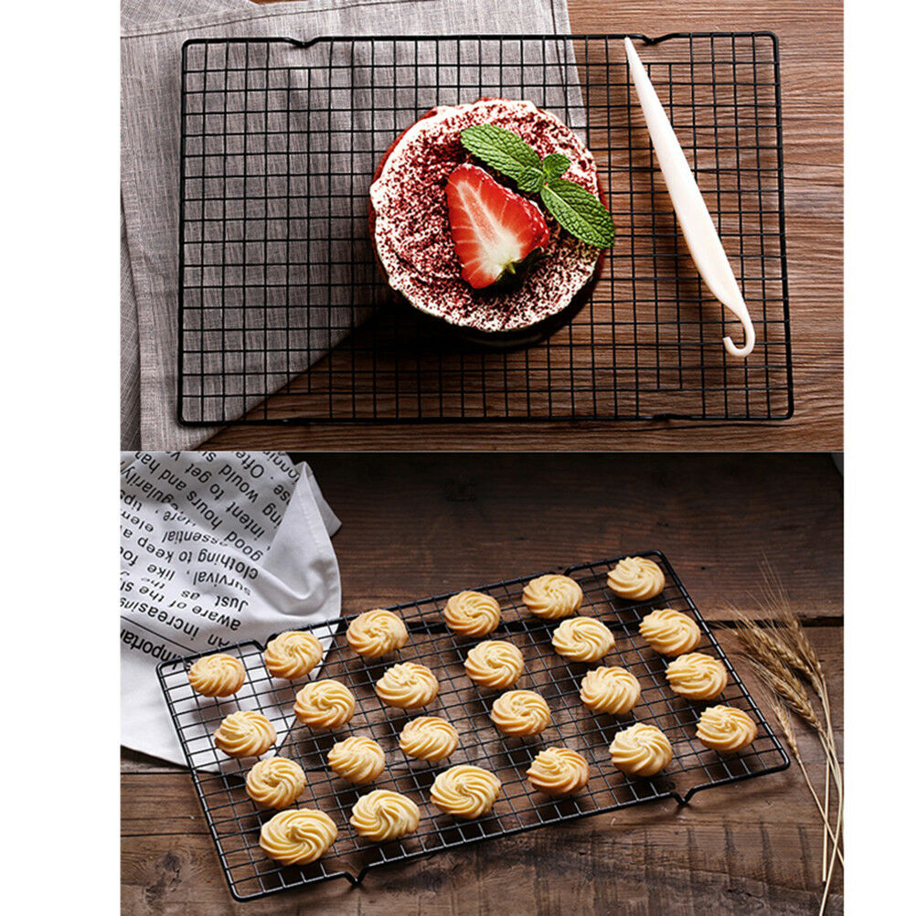 Cake Cooling Rack Non-stick Rectangle Kitchen Tool Baking Cookies Biscuits R LU