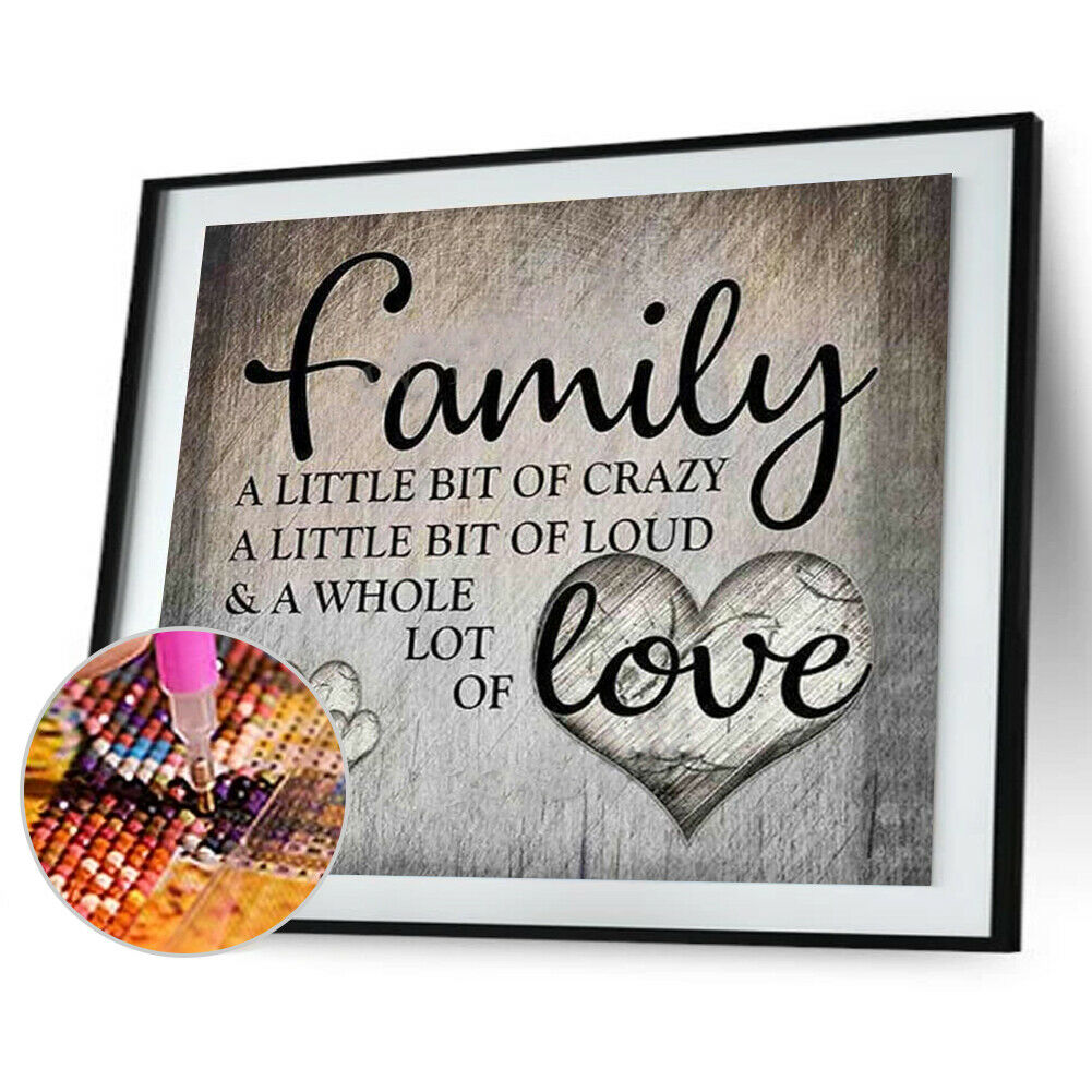 Family 5D Full Square Drill DIY Diamond Painting Cross Stitch Christmas Art @