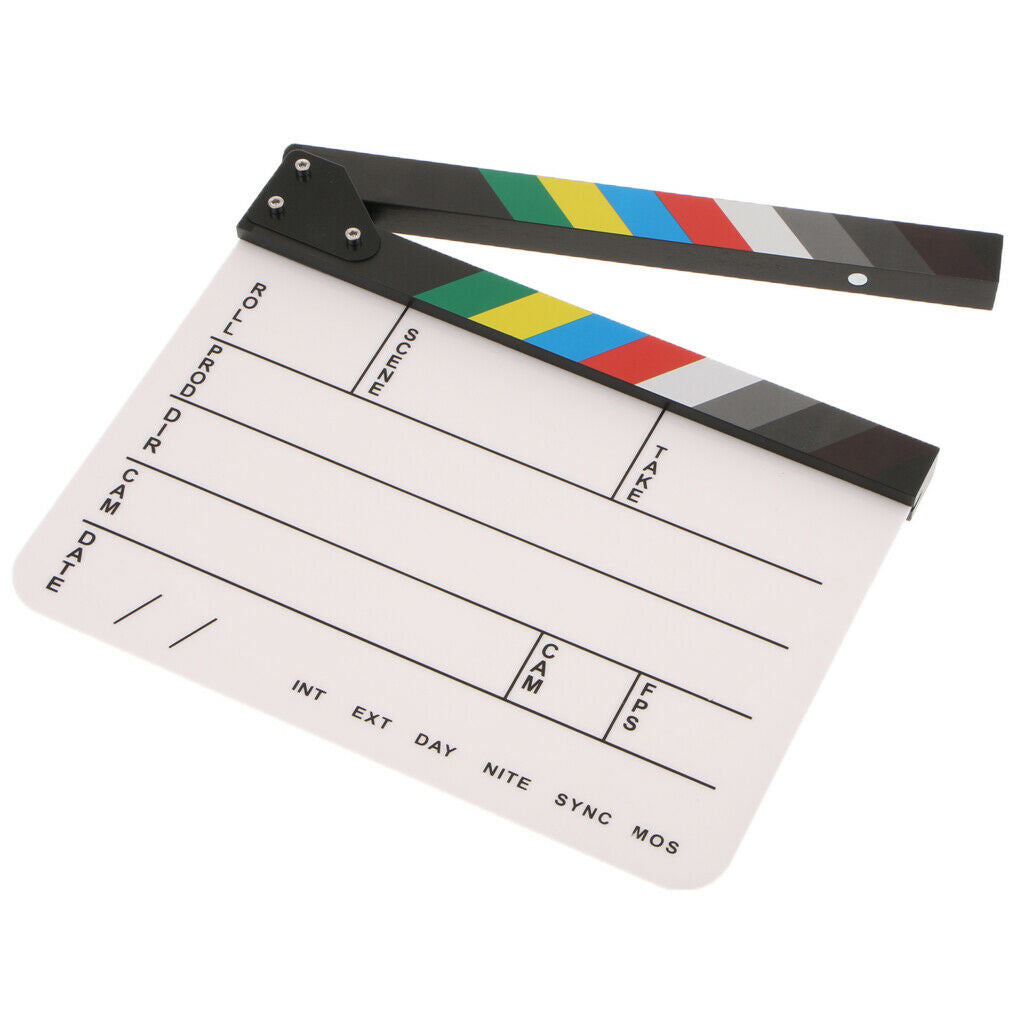 Acrylic Colorful 30*25cm Clapboard Role Play Prop Dry Erase Director's Film