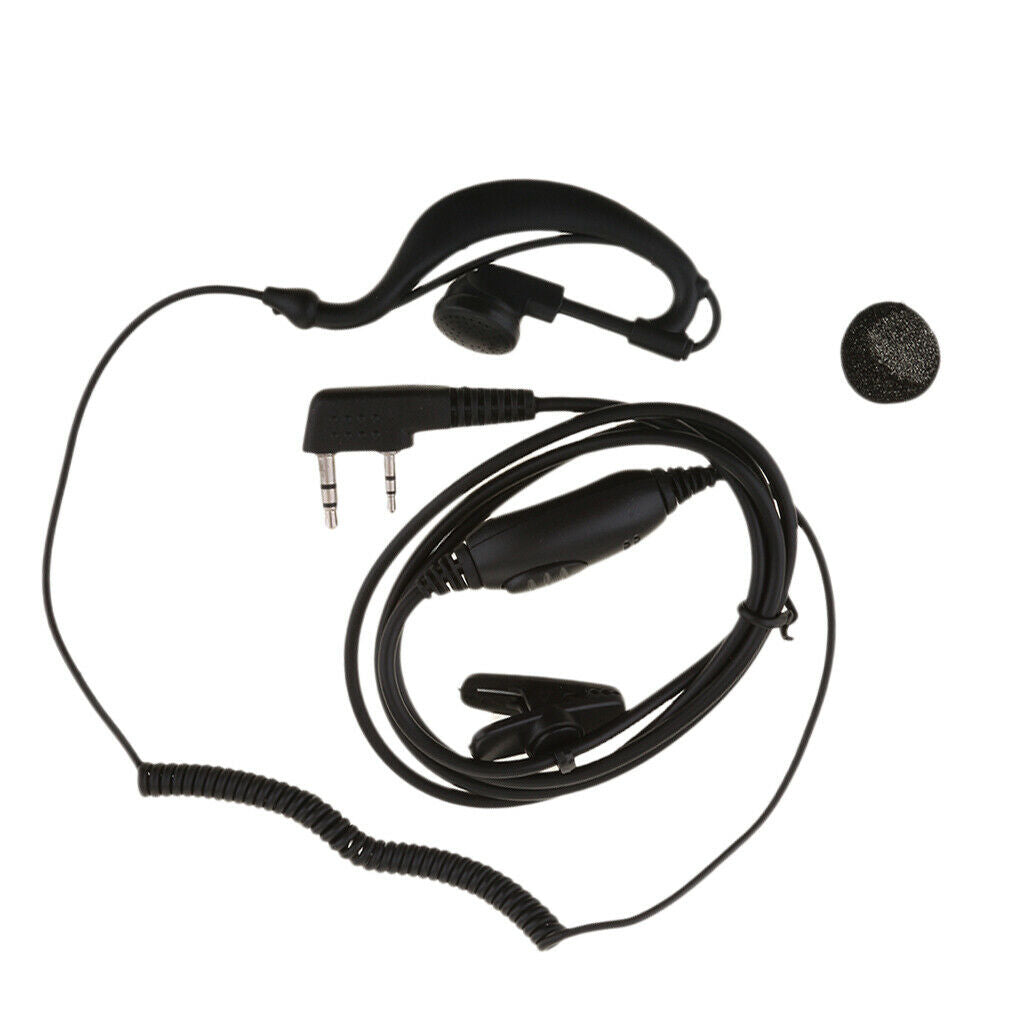 2pin Earhanger Headset with PTT for Baofeng Kenwood   Radio Walkie Talkie