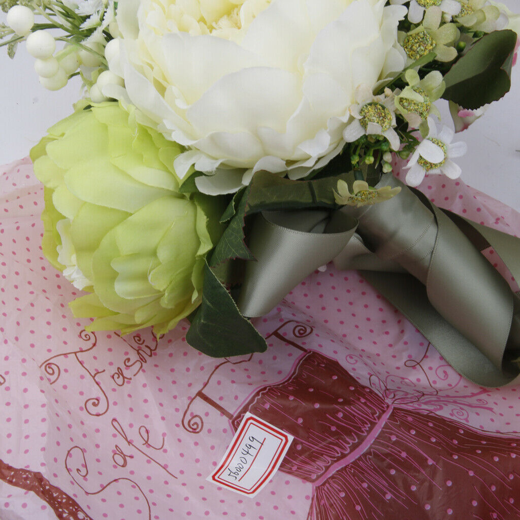 Bridal Peony Flower Bouquet Wedding Flower w/ Ribbons Wedding Decoration