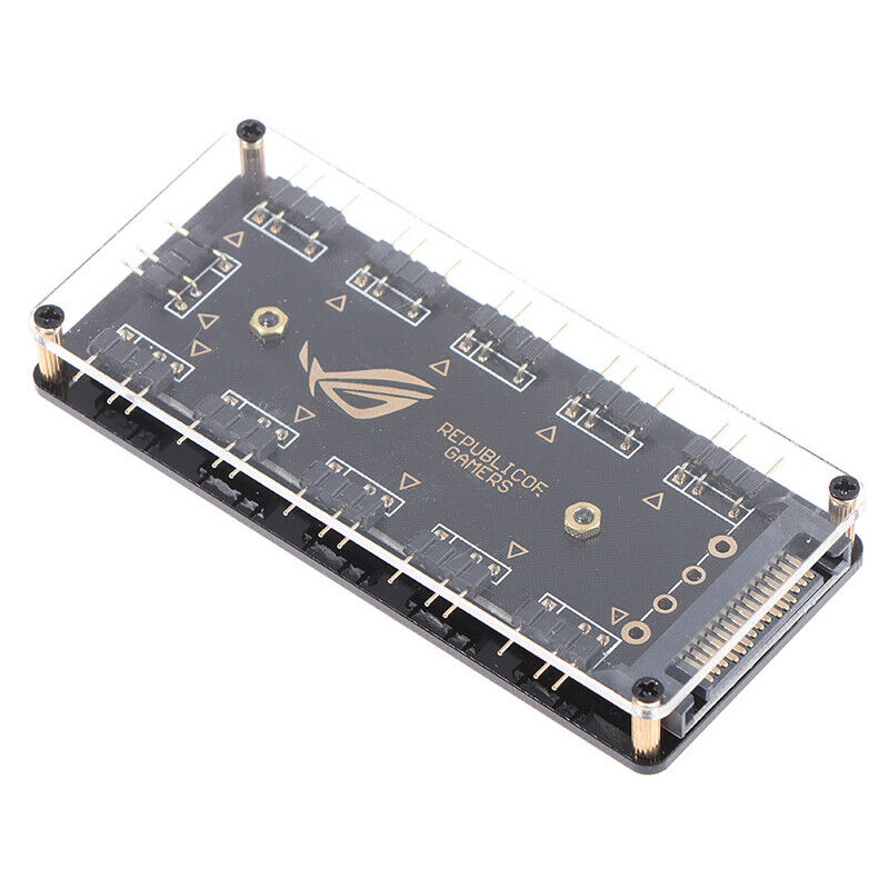 5V 3-pin RGB 10 Hub Splitter SATA Power 3pin ARGB Adapter Extension CableBDAU