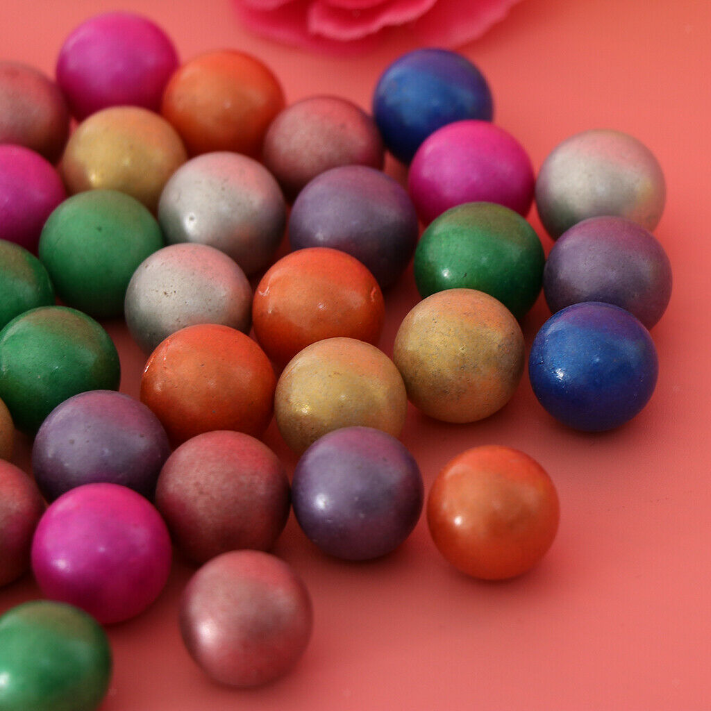 90x 16mm Fun Glass Marbles Balls Run Chinese Checkers Marble Solitaire Toys