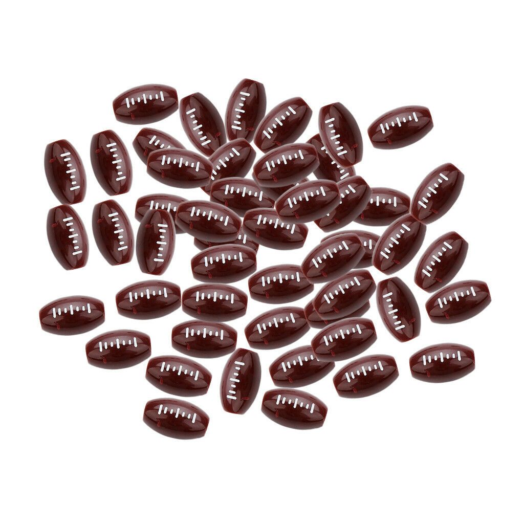 50pcs Rugby Spacer Loose Beads Charm Fit European Bracelet Jewelry Making