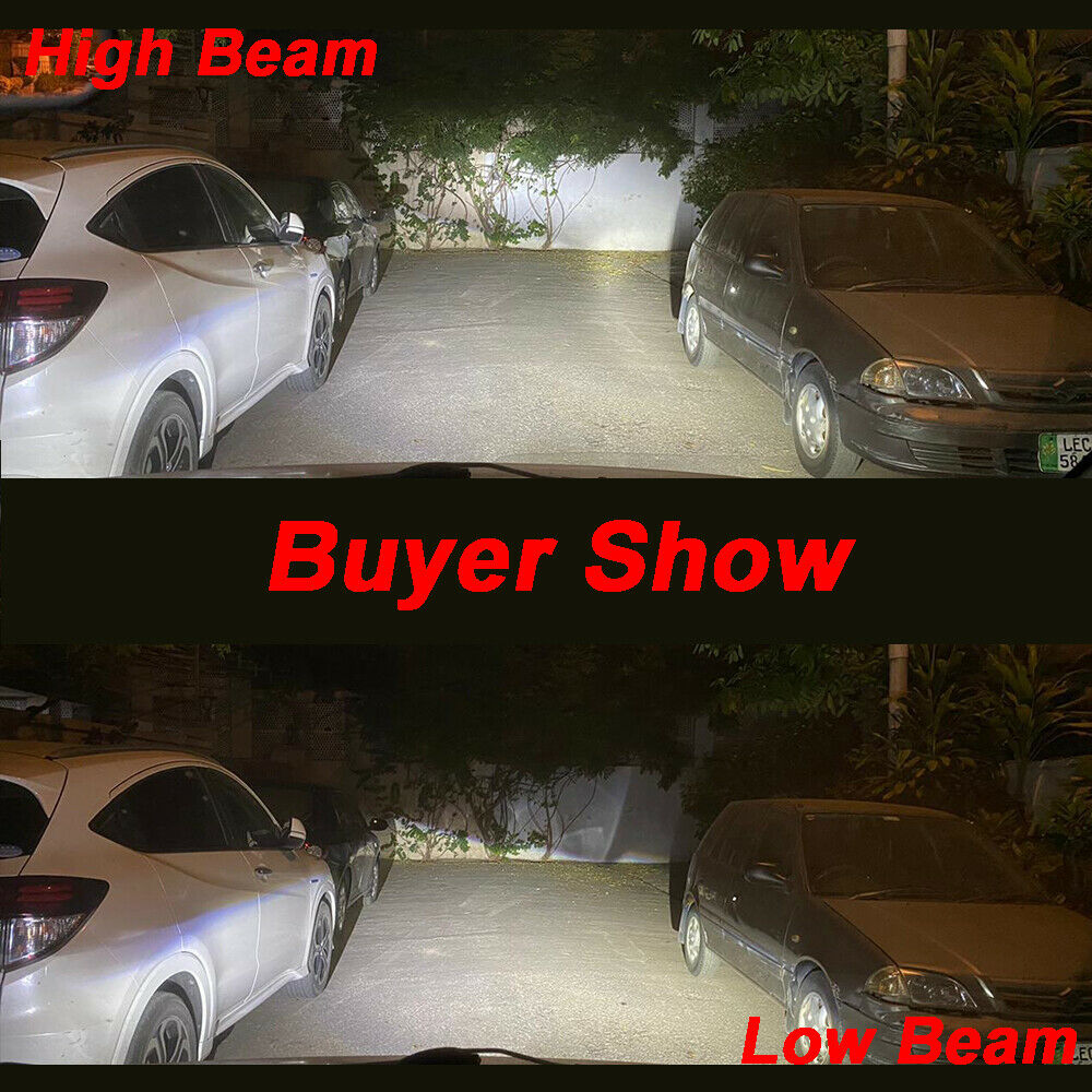 2X L/RHD H4/9003 LED Projector Lens Hi/Lo Headlight Bulb 6000K 12V 110W Retrofit