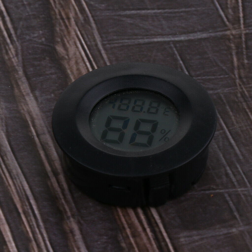Reptile Thermometer Lizard Spider Tortoise Terrarium Tank Hygrometer Black