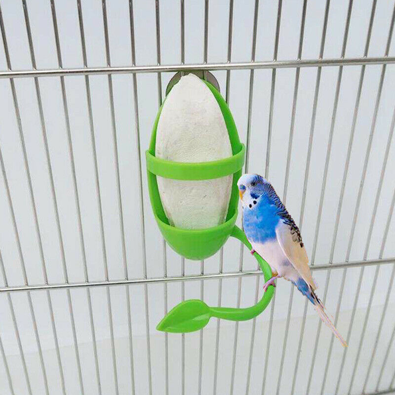 Birds Parrots Green Food Feeder Hanging on Cage Feeding Cup Stand Rack Toys 1PC