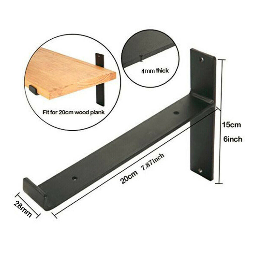 Industrial Style Wall Bracket  Wall Holder Iron Shelf Brackets 30cm