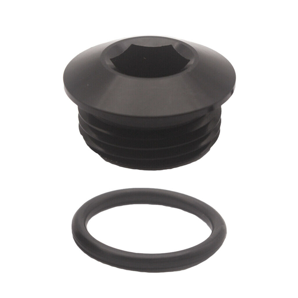 Alloy Aluminum 12 AN 12 -AN ORB Plug With O Ring Spherical Socket Black