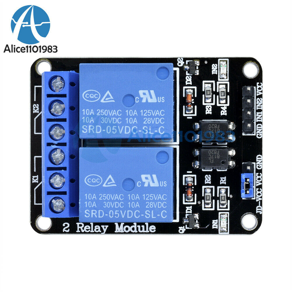 2PCS Two 2 Channel Relay Module 5V With optocoupler For PIC AVR DSP ARM Arduino