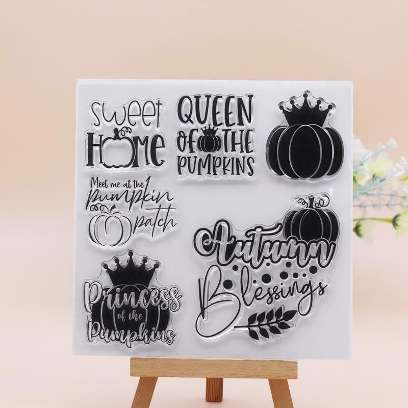 Autumn Pumpkin Silicone Clear Seal Stamp DIY Scrapbooking Embossing Photo Album