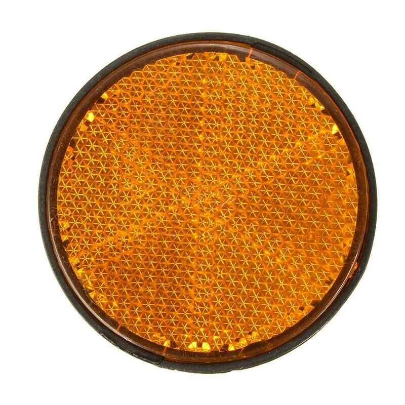 2pcs 2" Round Orange Reflector Universal For Motorcycle ATV Dirt Bike Z3N9