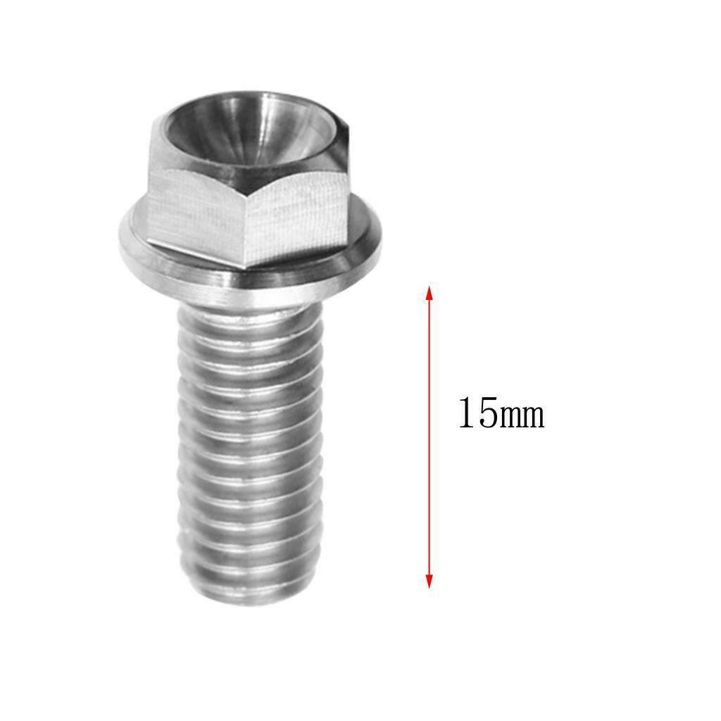 M6 Titanium Hex Head Flange Bolt Fastener M6 x 10-65 M6 x 15