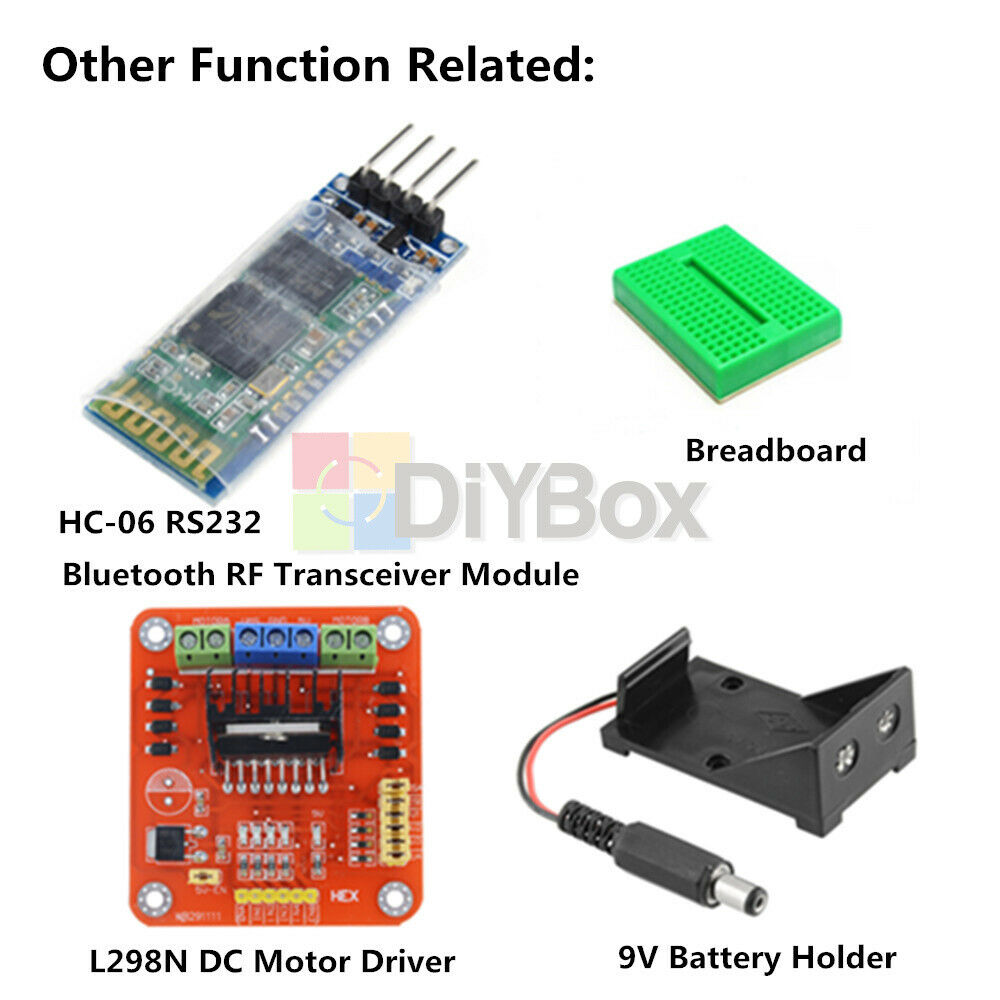Bluetooth Smart Car Kits +UNO R3+ Nano V3.0 I/O Shield Board+ L298N Motor Driver