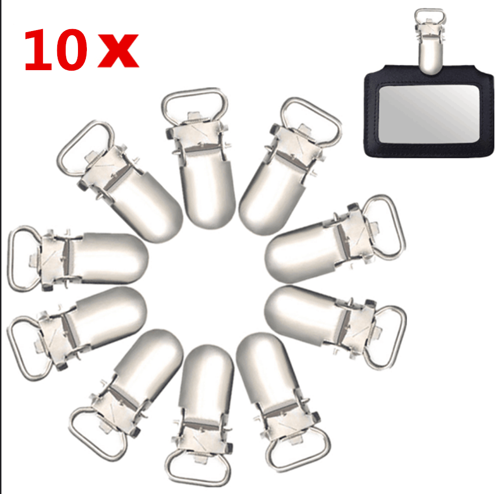 10PC 10mm Insert Pacifier Metal Holder Suspender Clips Mitten For DIY Craft HOT