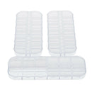 3 Pieces 12 Grid Clear Storage Boxes Jewelry Nail Art Beads Pills Small Case