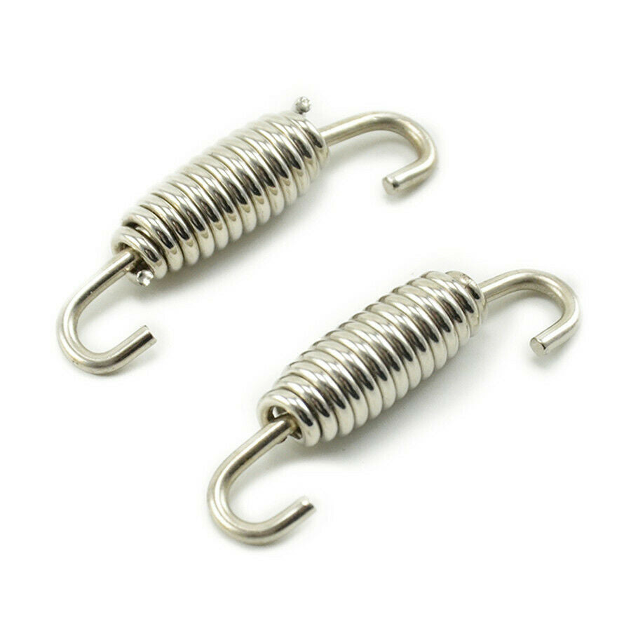 6Pcs 55mm Stainless Steel Motorcycle Exhaust Mounting Spring w/ Welding Fastener