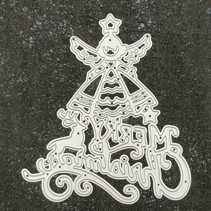 Merry Christmas Angel Metal Cutting Dies Stencil DIY Scrapbooking Album Paper