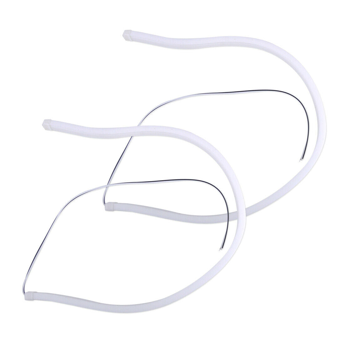 2x 60CM Car White LED Flexible Daytime Running Light DRL Strip Soft Tube Lamp An