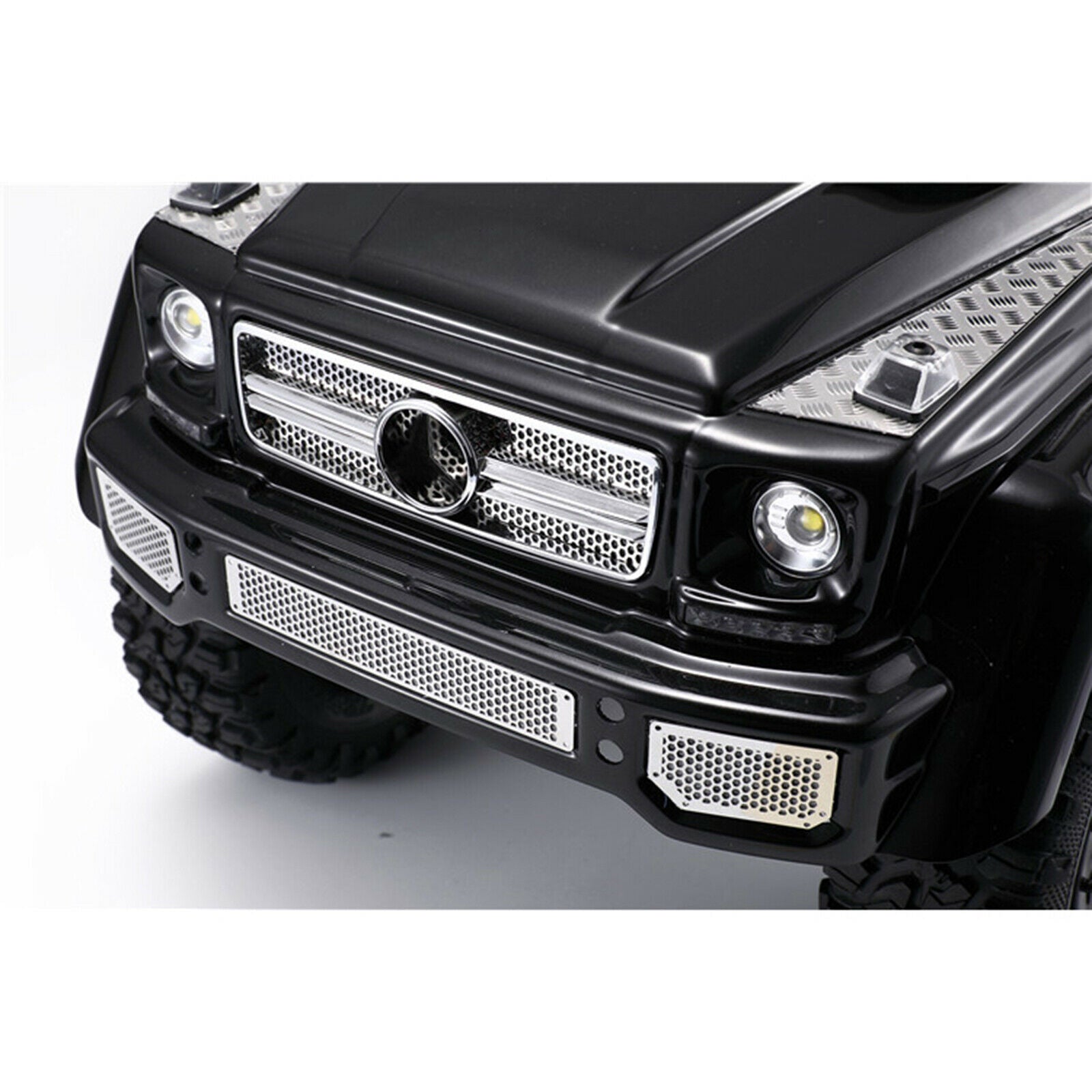 For TRAXXAS TRX6 TRX4 6x6 4x4 G63 G500 Intake Grille Cover Stainless Steel Set