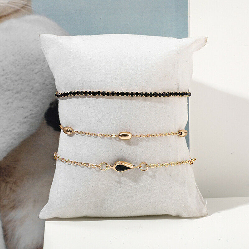3Pcs Bohemian Water Drops Bracelets Bangles Set Fashion Women Jewelry Gif.l8