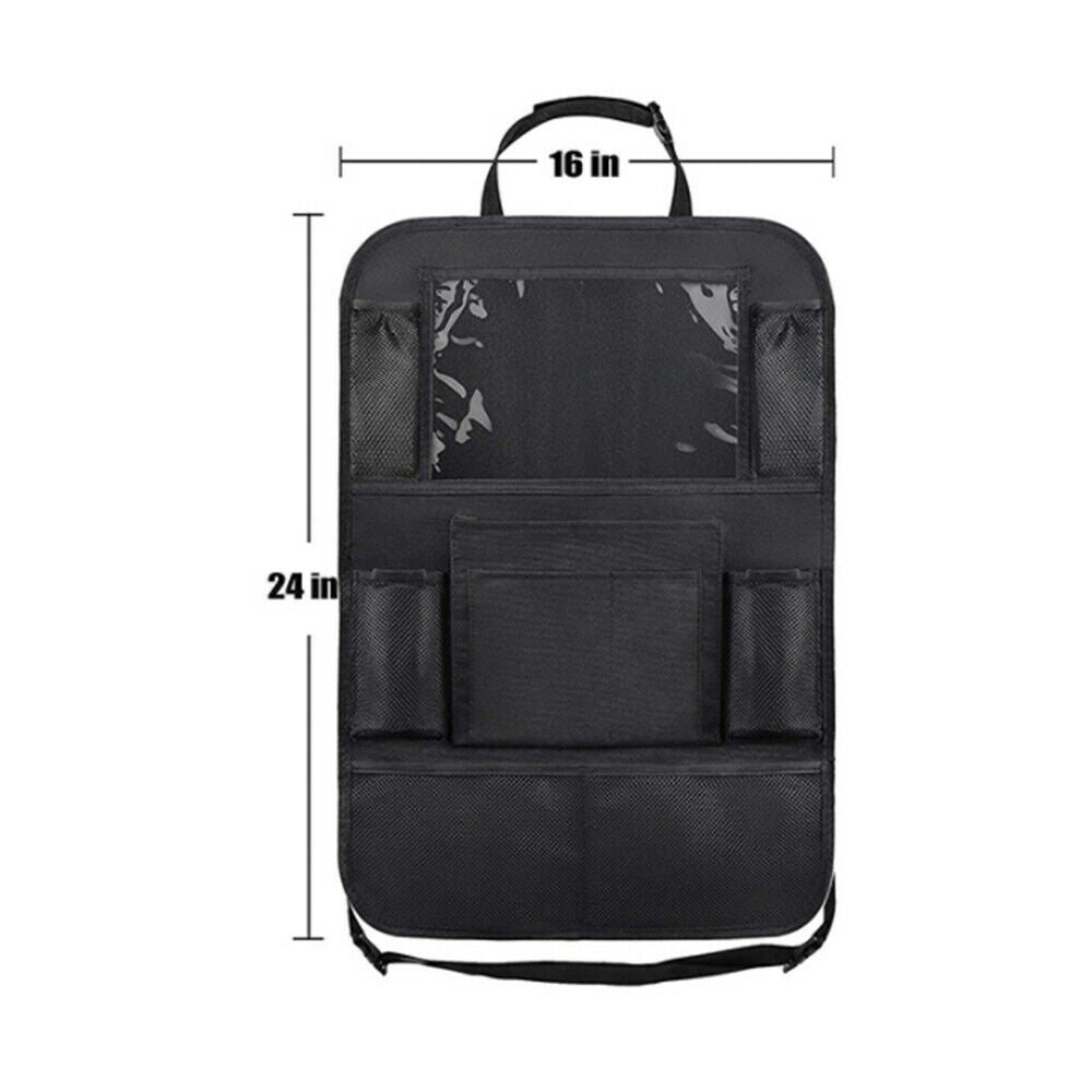 2pcs Portable Car Seat Back Organizer Holder Multi-Pocket Storage Bag Accessory
