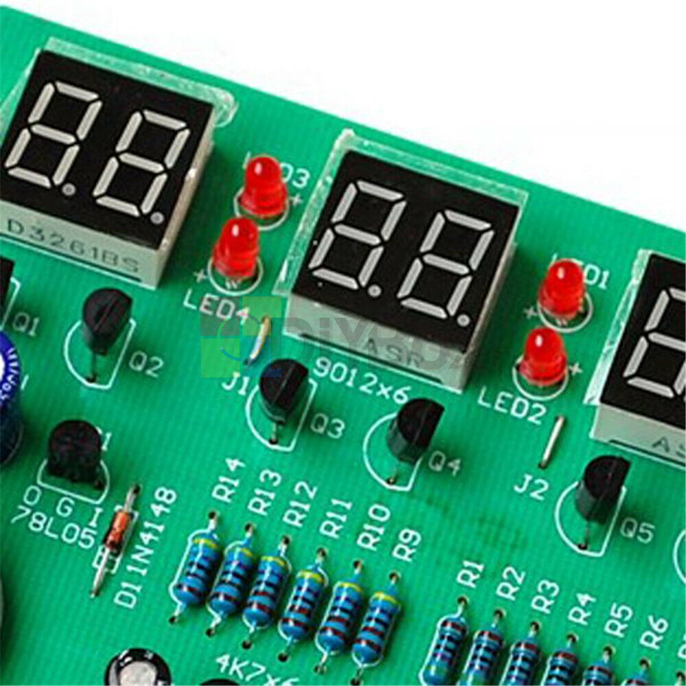 STC11F02-35I 9V-12V 6-Digit LED Electronic Clock Parts Components Module DIY Kit
