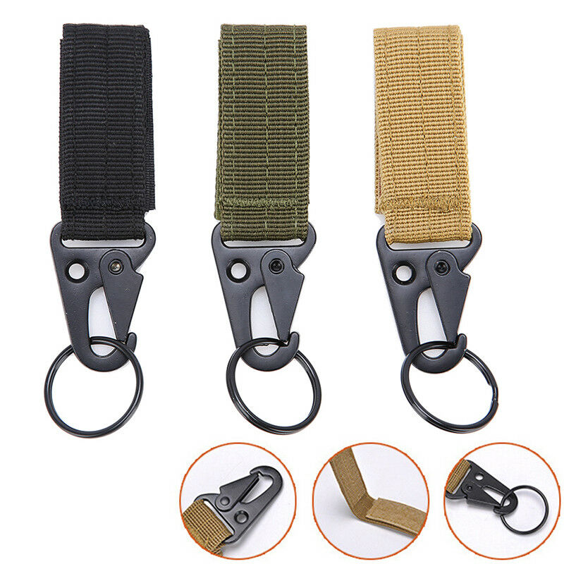 Outdoor Carabiner Backpack Hooks Molle Hook Survival Gear Nylon Keychain .l8
