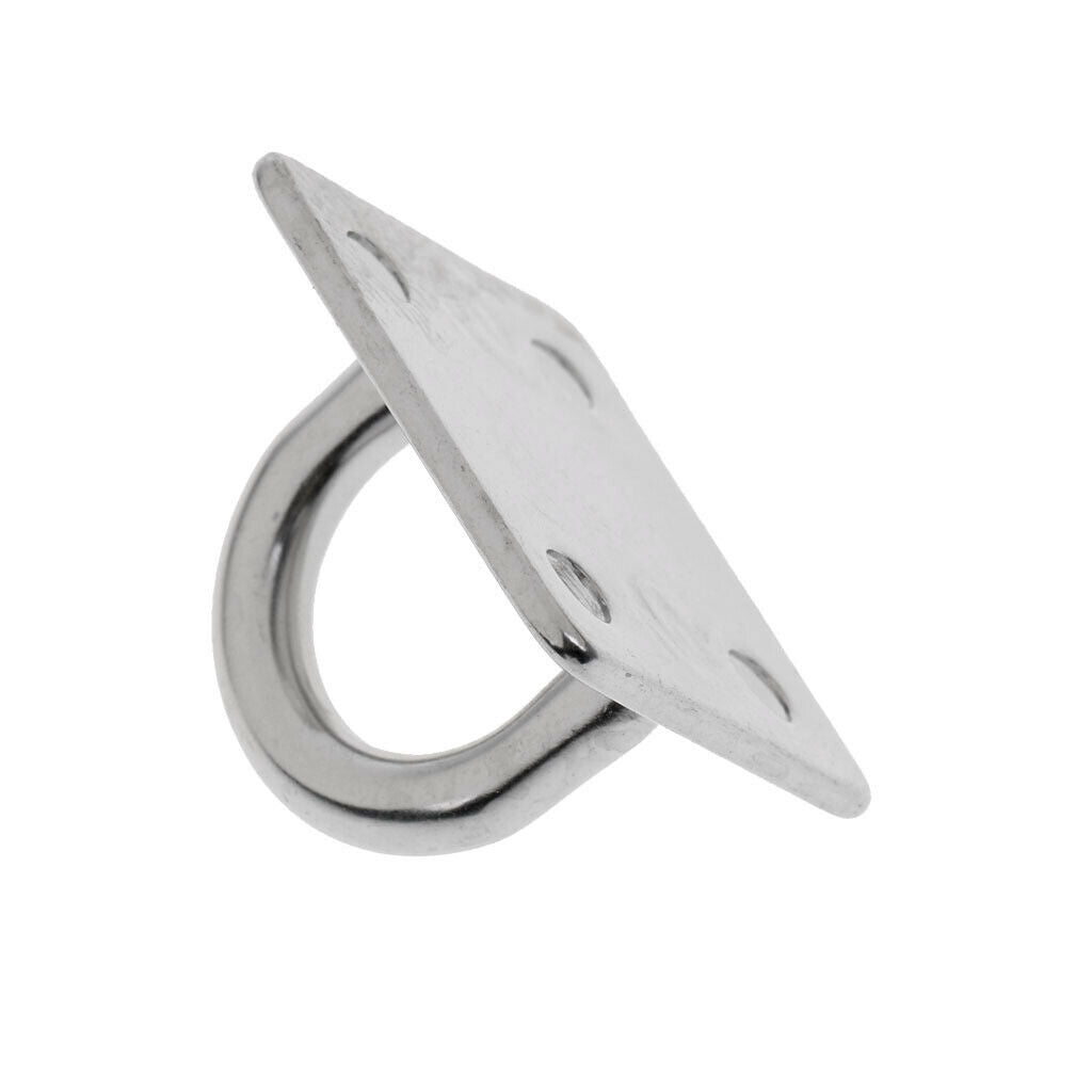Heavy   Duty   Stainless   Steel   Pad   Eye   Plate   6mm   Square   Plate