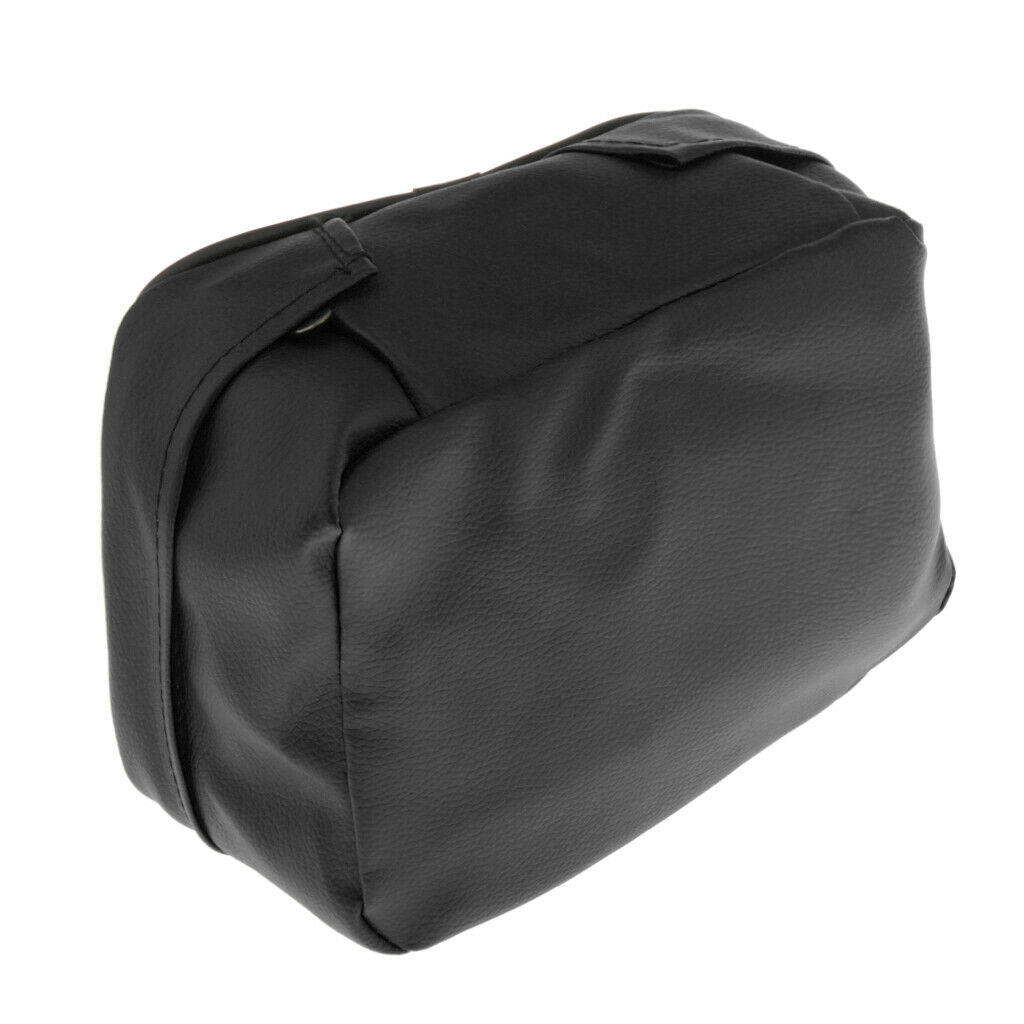 2pcs Black Scooter Motorcycle Rear Tail Seat Back Waterproof Sport PU Bag