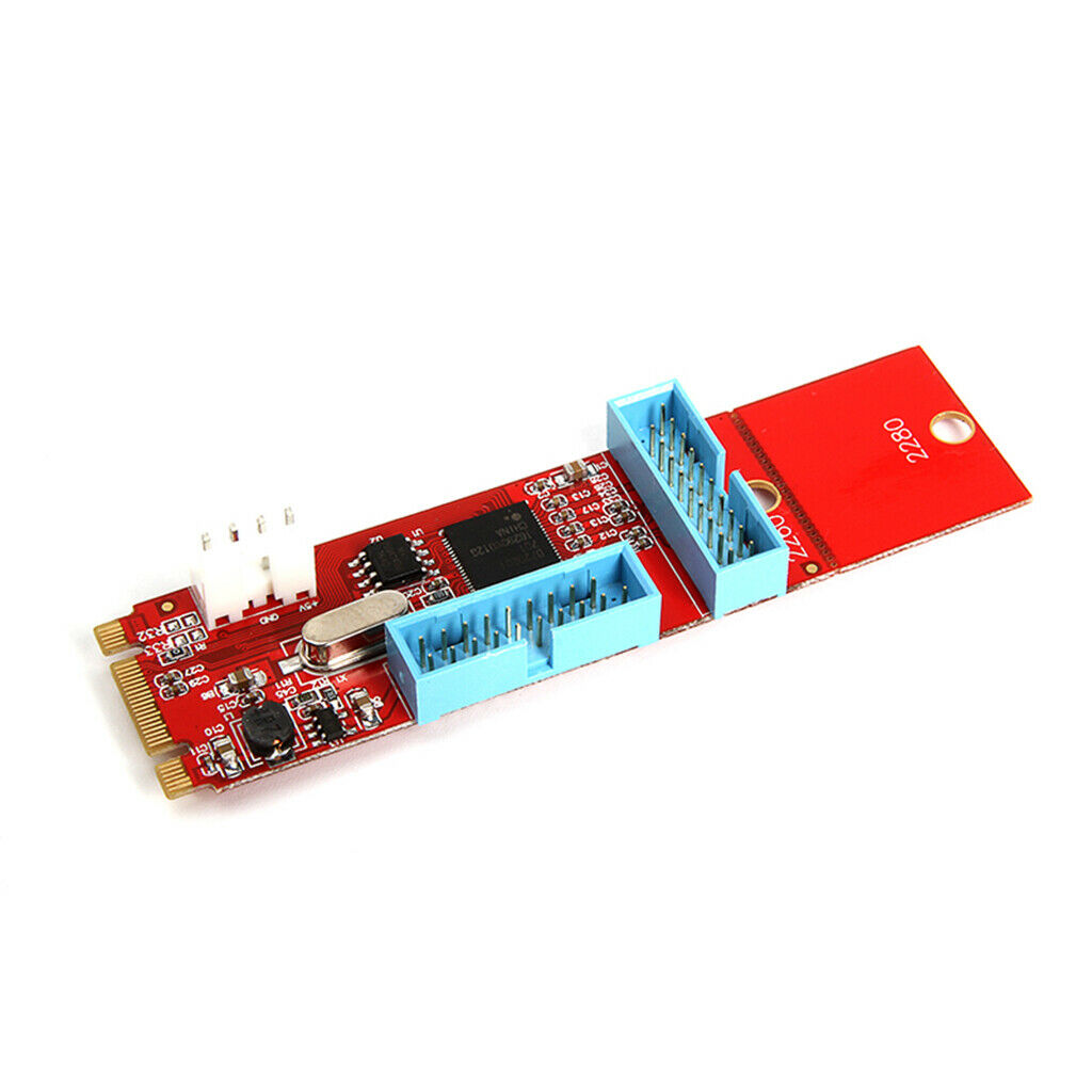 2Port 19Pin USB3.0 to M.2 B M Key Motherboard Adapter Converter Card