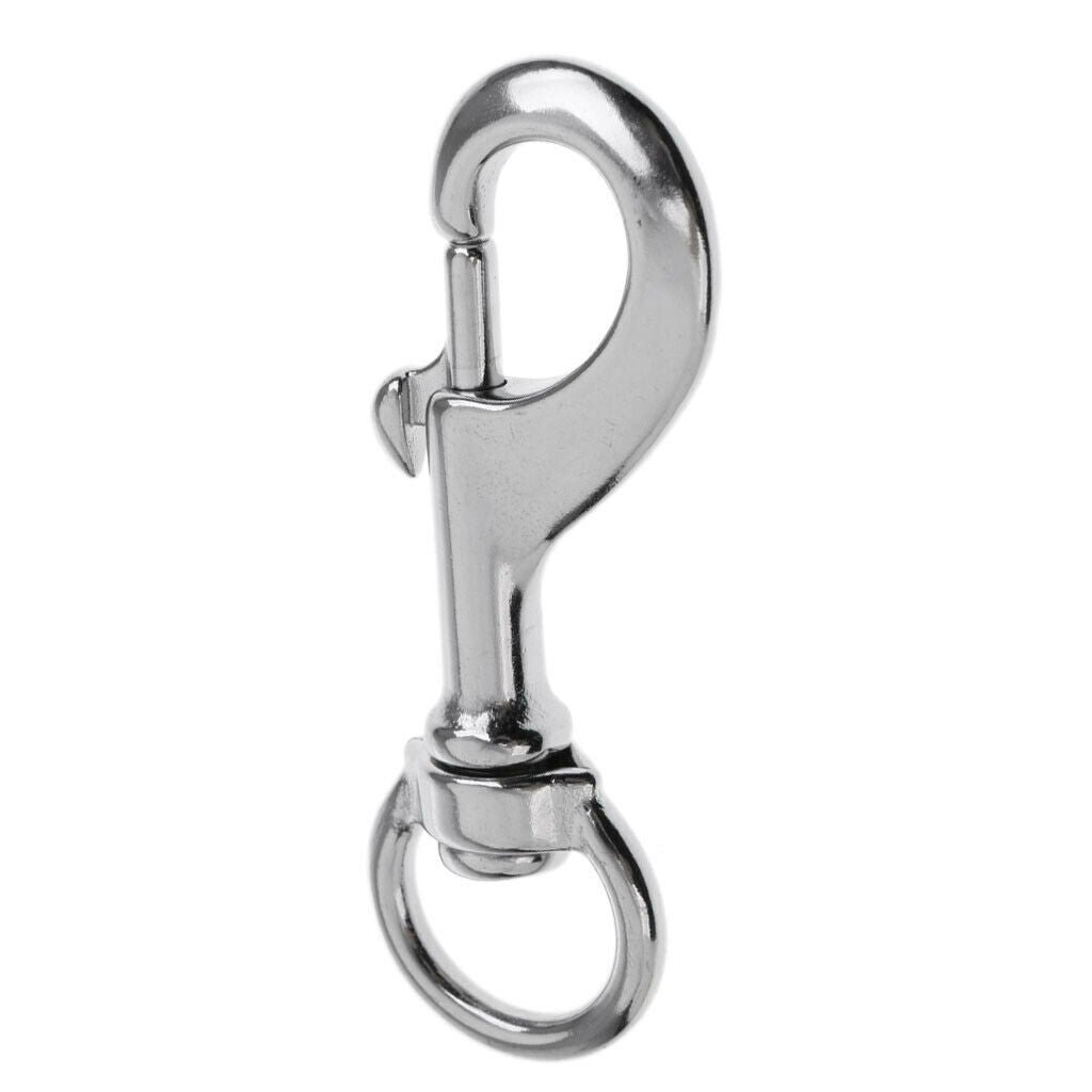 2x Stainless Steel Hook Ring Snap  Buckle Clip