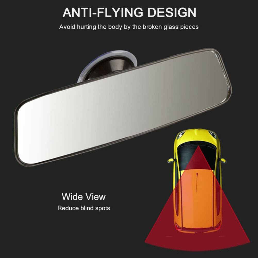 Universal Car Rear View Mirror Suction Cup SUV Truck Rearview Mirror w/ Suction