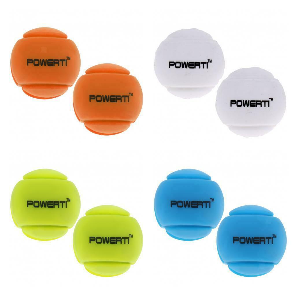 2Pcs Tennis Racquet Shock Absorber Vibration Dampeners Damping Balls Yellow