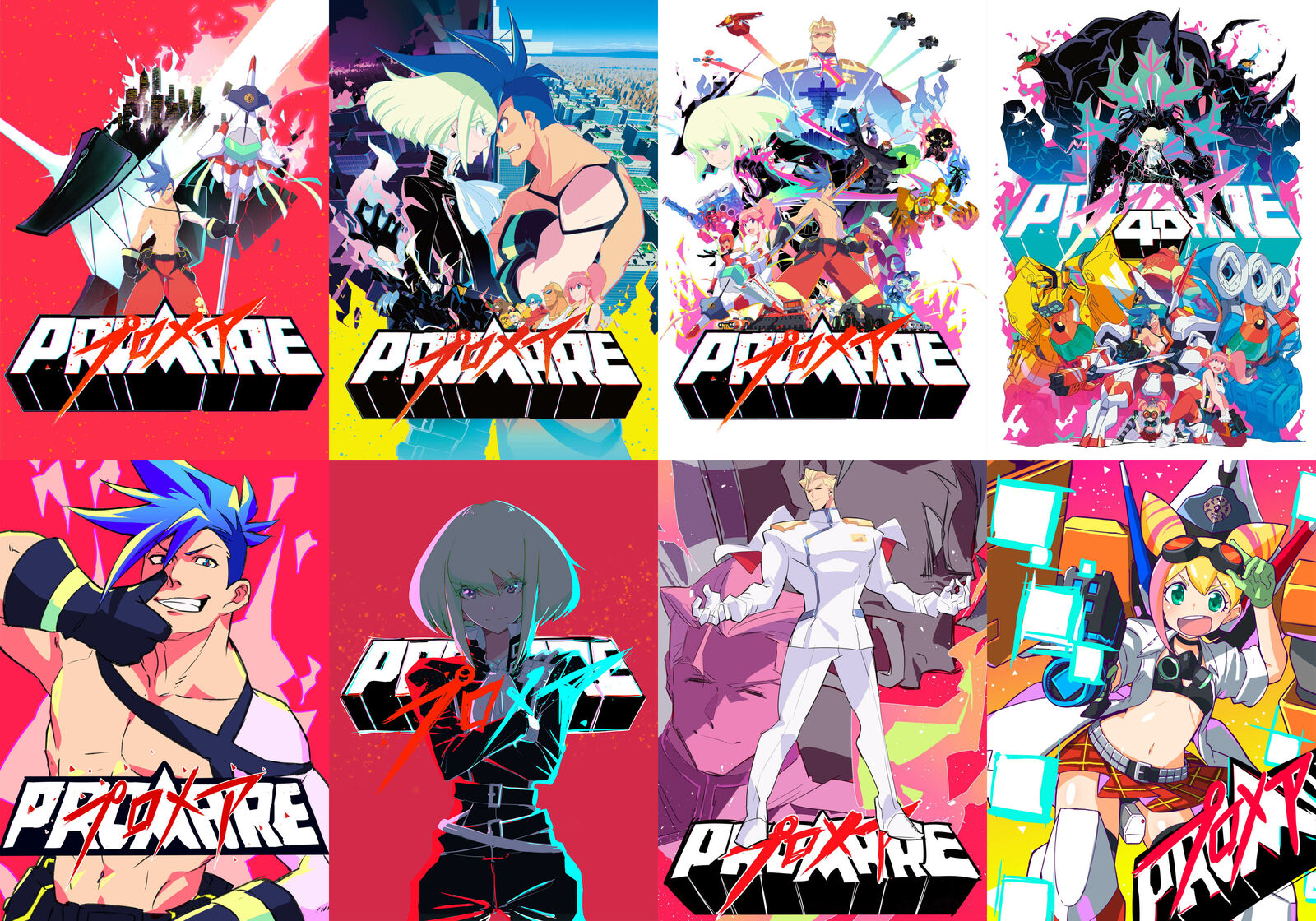 Promare Galo Lio Kray Lucia Polypropylene 8 Pieces Wall A3-poster