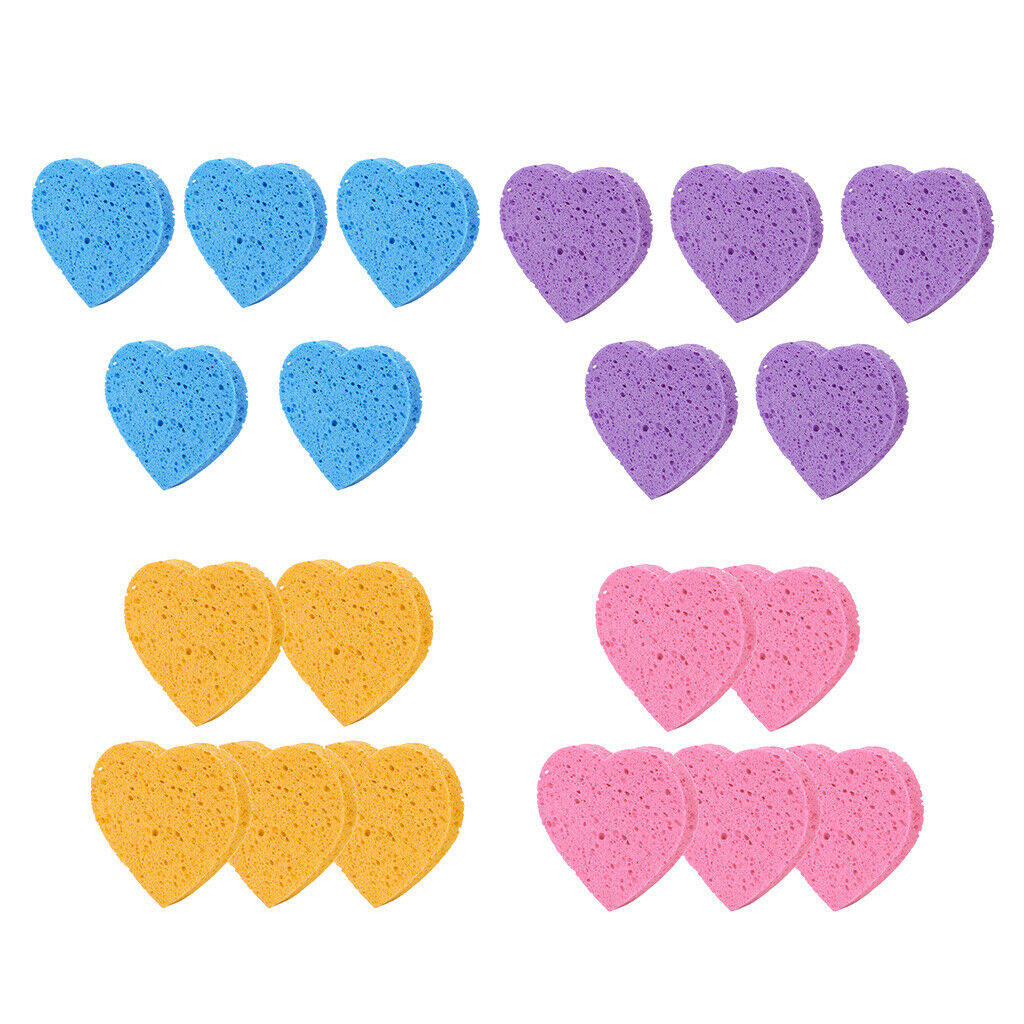 20 Pack Compressed Cleansing Cellulose Sponges Cosmetics Remover Puff Pads