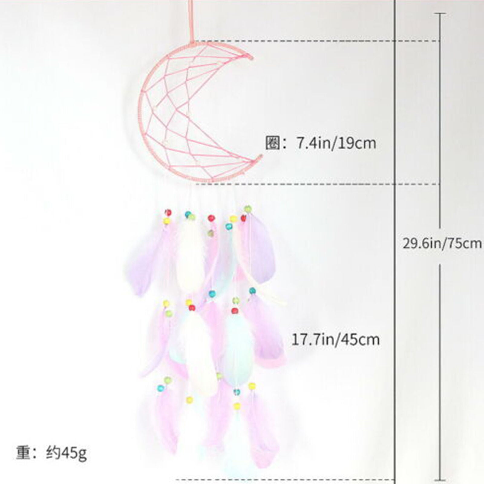 Crescent Moon Boho Baby Dream Catcher Bedroom Decor for Kids Mobile Wall hanging