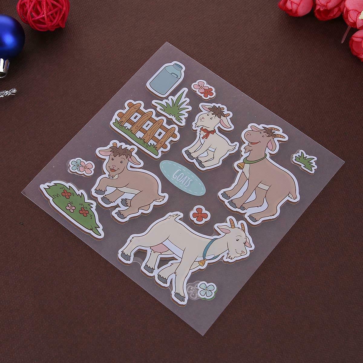 Goat Silicone Stamps Carbon Steel Cutting Dies Stencil Scrapbook Album @