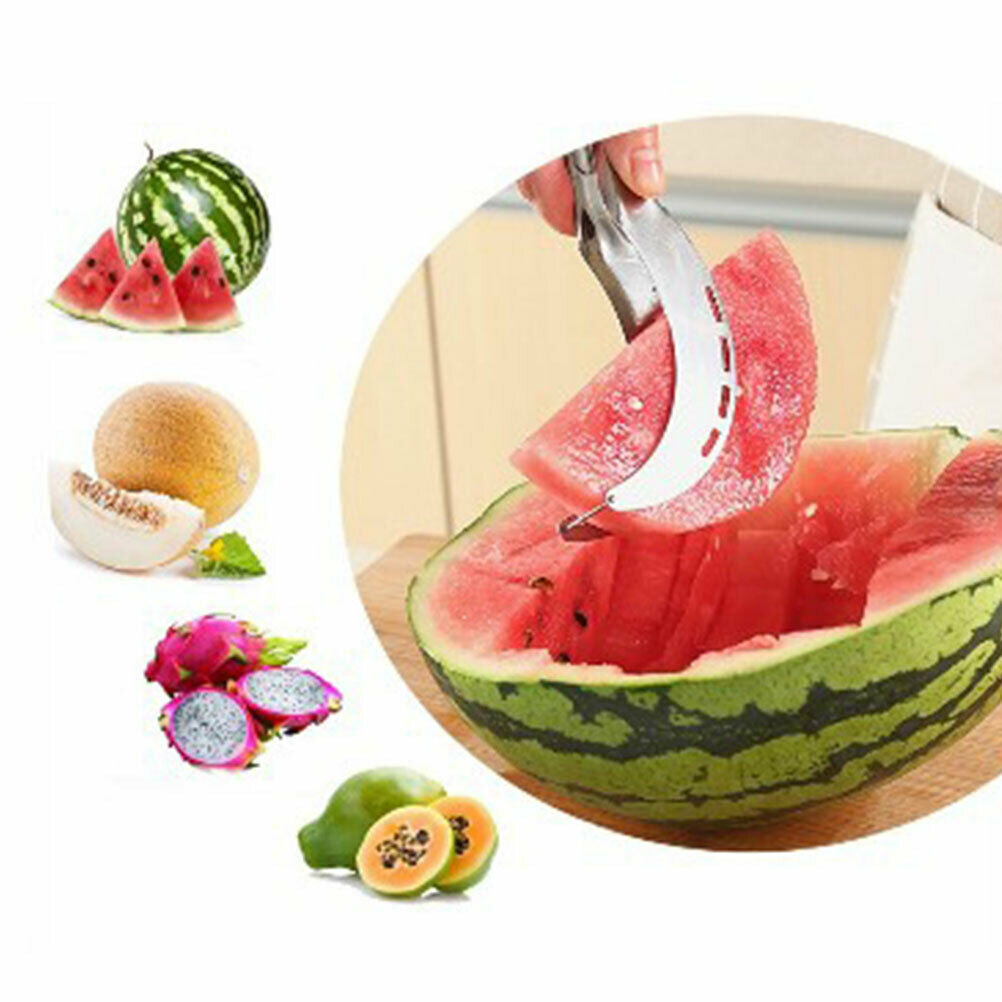 1x Watermelon Slicer Cutter Corer Server Stainless Steel Scoop Tools Frui.l8